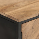 Sideboard 120x30x75 cm Solid Acacia Wood - Rear View