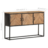 Sideboard 120x30x75 cm Solid Acacia Wood - Close-Up Angle
