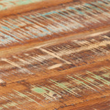 Coffee Table White 68x68x30 cm Solid Reclaimed Wood - Side View
