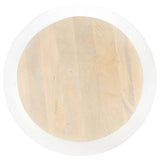 Coffee Table White 68x68x30 cm Solid Mango Wood
