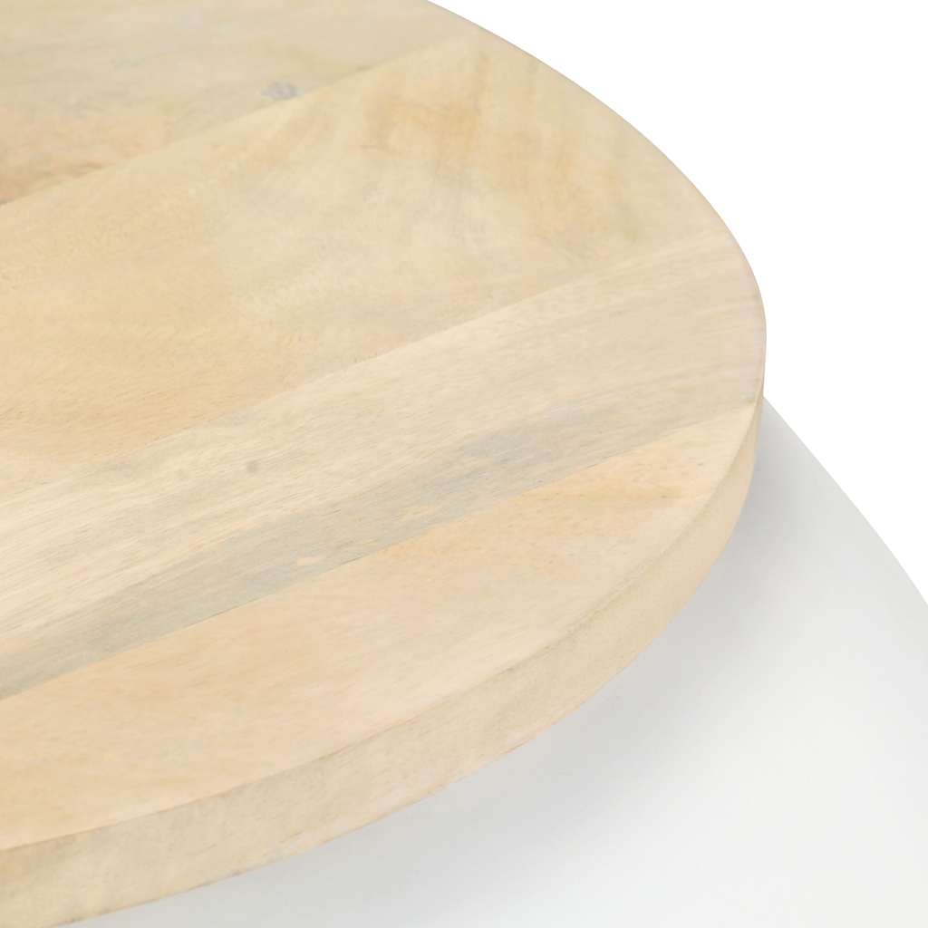 Coffee Table White 68x68x30 cm Solid Mango Wood