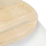 Coffee Table White 68x68x30 cm Solid Mango Wood