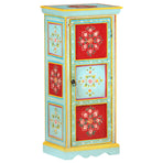 Hand Painted Highboard 40x30x90 cm Solid Mango Wood