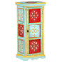 Hand Painted Highboard 40x30x90 cm Solid Mango Wood