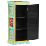 Hand Painted Highboard 40x30x90 cm Solid Mango Wood - Front View