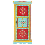 Hand Painted Highboard 40x30x90 cm Solid Mango Wood