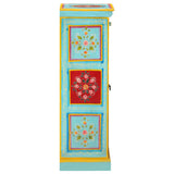 Hand Painted Highboard 40x30x90 cm Solid Mango Wood - Top-Down View