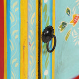 Hand Painted Highboard 40x30x90 cm Solid Mango Wood - Rear View