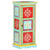 Hand Painted Highboard 40x30x90 cm Solid Mango Wood - Extra Image