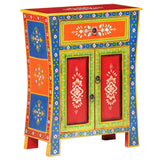 Hand Painted Sideboard 60x30x75 cm Solid Mango Wood