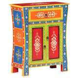 Hand Painted Sideboard 60x30x75 cm Solid Mango Wood