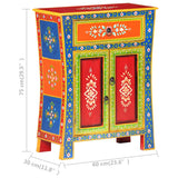 Hand Painted Sideboard 60x30x75 cm Solid Mango Wood