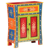 Hand Painted Sideboard 60x30x75 cm Solid Mango Wood - Extra Image