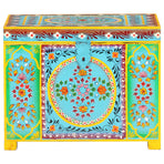 Hand Painted Storage Box 50x40x40 cm Solid Mango Wood