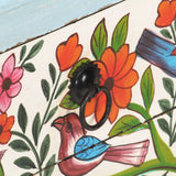 Hand Painted Bedside Cabinet 40x30x50 cm Solid Mango Wood - Rear View