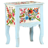 Hand Painted Bedside Cabinet 40x30x50 cm Solid Mango Wood - Extra Image