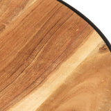 Coffee Table Black 68x68x36 cm Solid Acacia Wood - 45-Degree Angle