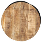 Coffee Table Black 60x60x40 cm Solid Rough Mango Wood