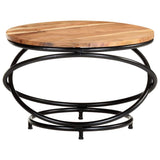 Coffee Table 60x60x40 cm Solid Acacia Wood - Front View