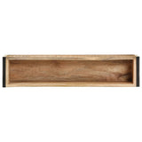 Planter 90x20x68 cm Rough Mango Wood - Side View