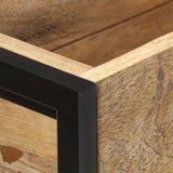Planter 90x20x68 cm Rough Mango Wood - Top-Down View
