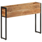 Planter 90x20x68 cm Solid Acacia Wood - Rear View