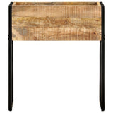 Planter 60x20x68 cm Rough Mango Wood - Front View