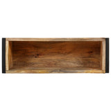Planter 60x20x68 cm Rough Mango Wood