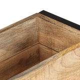 Planter 60x20x68 cm Rough Mango Wood - 45-Degree Angle