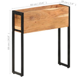 Planter 60x20x68 cm Solid Acacia Wood - Low Angle
