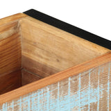 Planter 60x20x68 cm Solid Reclaimed Wood - Rear View