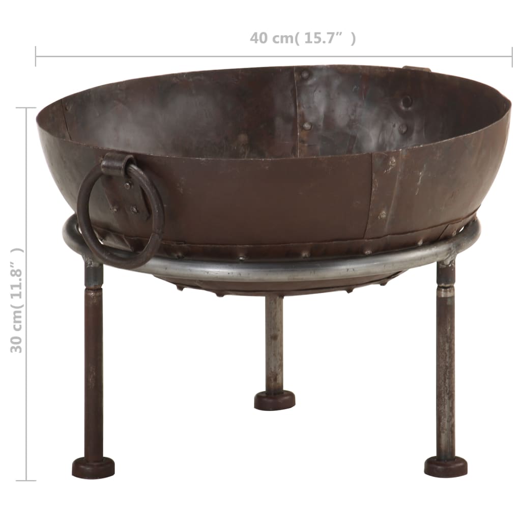 Rustic Fire Pit ?40 cm Iron