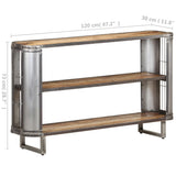 Sideboard 120x30x73 cm Solid Mango Wood - Low Angle