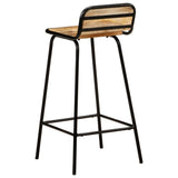 Bar Chairs 2 pcs Solid Mango Wood - Top-Down View