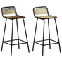 Bar Chairs 2 pcs Solid Reclaimed Wood