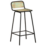 Bar Chairs 2 pcs Solid Reclaimed Wood - Front View