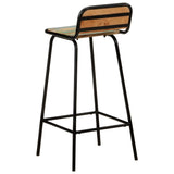 Bar Chairs 2 pcs Solid Reclaimed Wood - Top-Down View