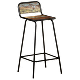 Bar Chairs 2 pcs Solid Reclaimed Wood - Low Angle