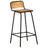 Bar Chairs 4 pcs Solid Mango Wood - Front View