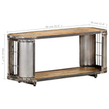 TV Cabinet 90x30x40 cm Solid Mango Wood - Rear View