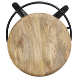 Bar Stools 2 pcs 76 cm Solid Mango Wood - Top-Down View
