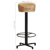 Bar Stools 2 pcs 76 cm Solid Mango Wood - Rear View