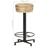 Bar Stools 2 pcs 66 cm Solid Mango Wood - Close-Up Angle