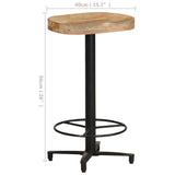 Bar Stools 2 pcs 66 cm Solid Mango Wood - Close-Up Angle