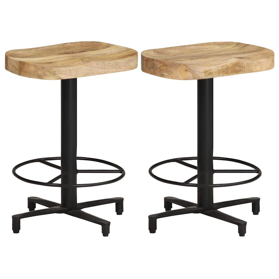 Bar Stools 2 pcs 52 cm Solid Mango Wood