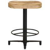 Bar Stools 2 pcs 52 cm Solid Mango Wood - Side View