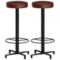 Bar Stools 2 pcs 76 cm Real Leather