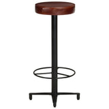 Bar Stools 2 pcs 76 cm Real Leather - Side View