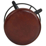 Bar Stools 2 pcs 76 cm Real Leather - Top-Down View