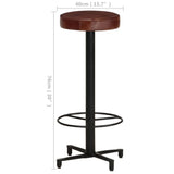 Bar Stools 2 pcs 76 cm Real Leather - Close-Up Angle